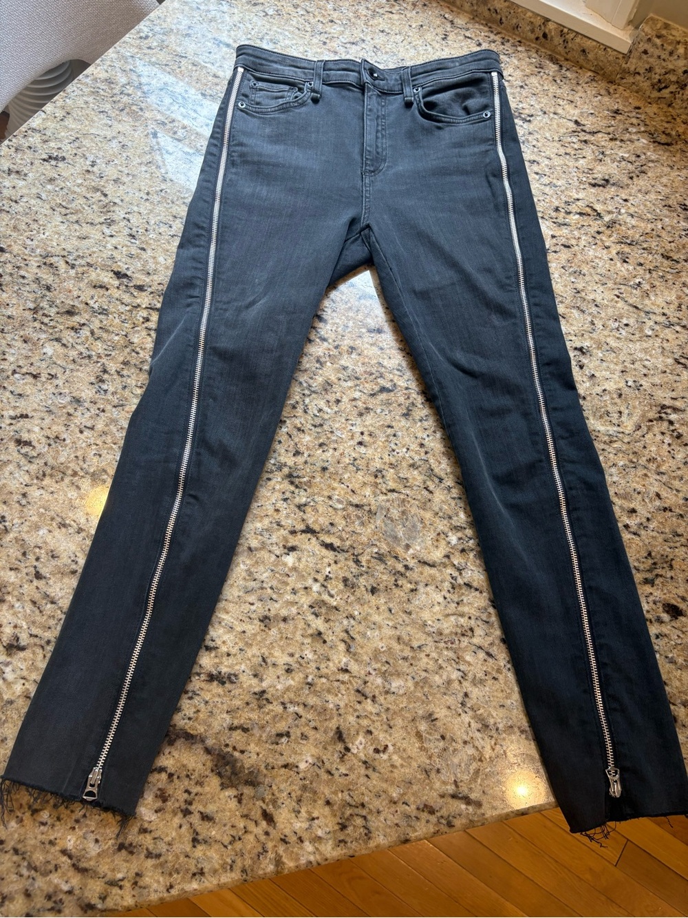 Rag & Bone Women’s Nina High Rise Skinny Jeans with Side Zippers- Size 26